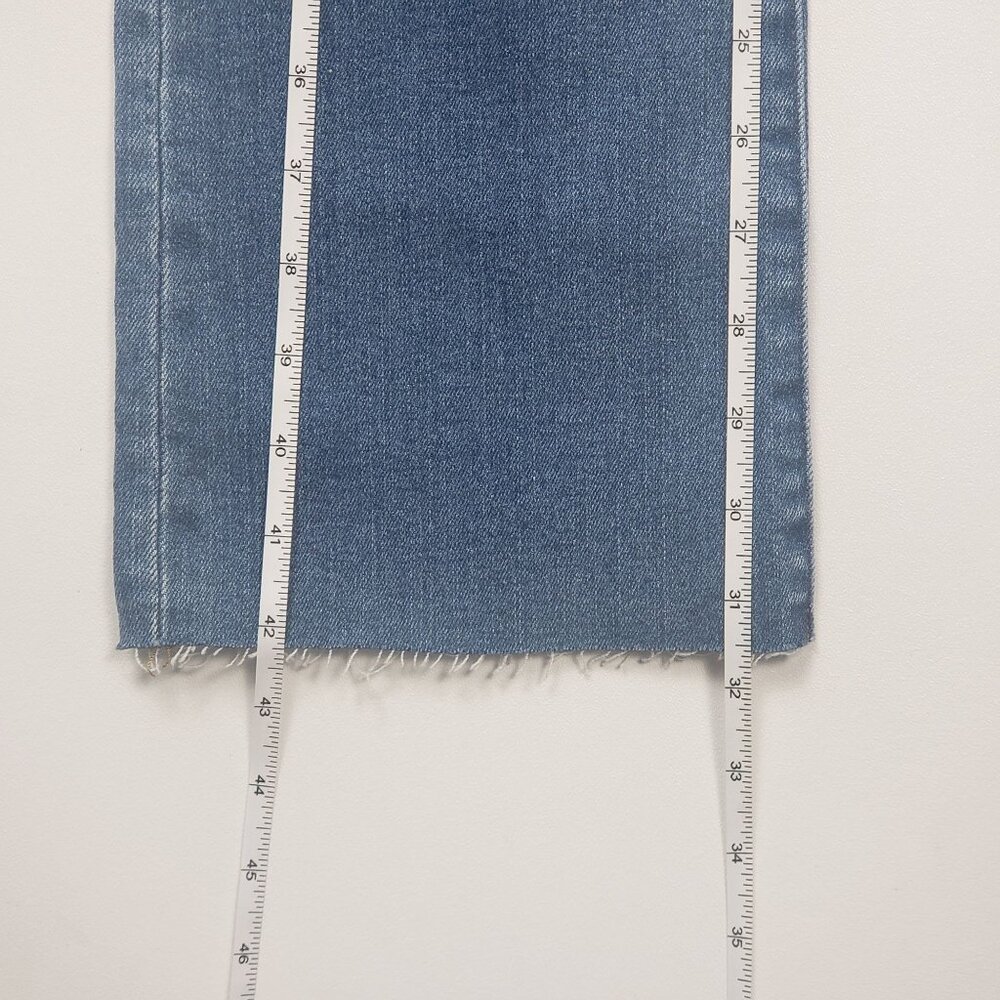 Madewell Taller Kick Out Crop Jeans Cherryville Wash Raw-Hem Womens 23TL [NJ434] - Picture 5 of 16